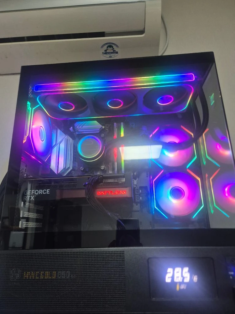 라이젠 7800x3d rtx5060 led 게이밍 본체 윈도우 포함 이미지