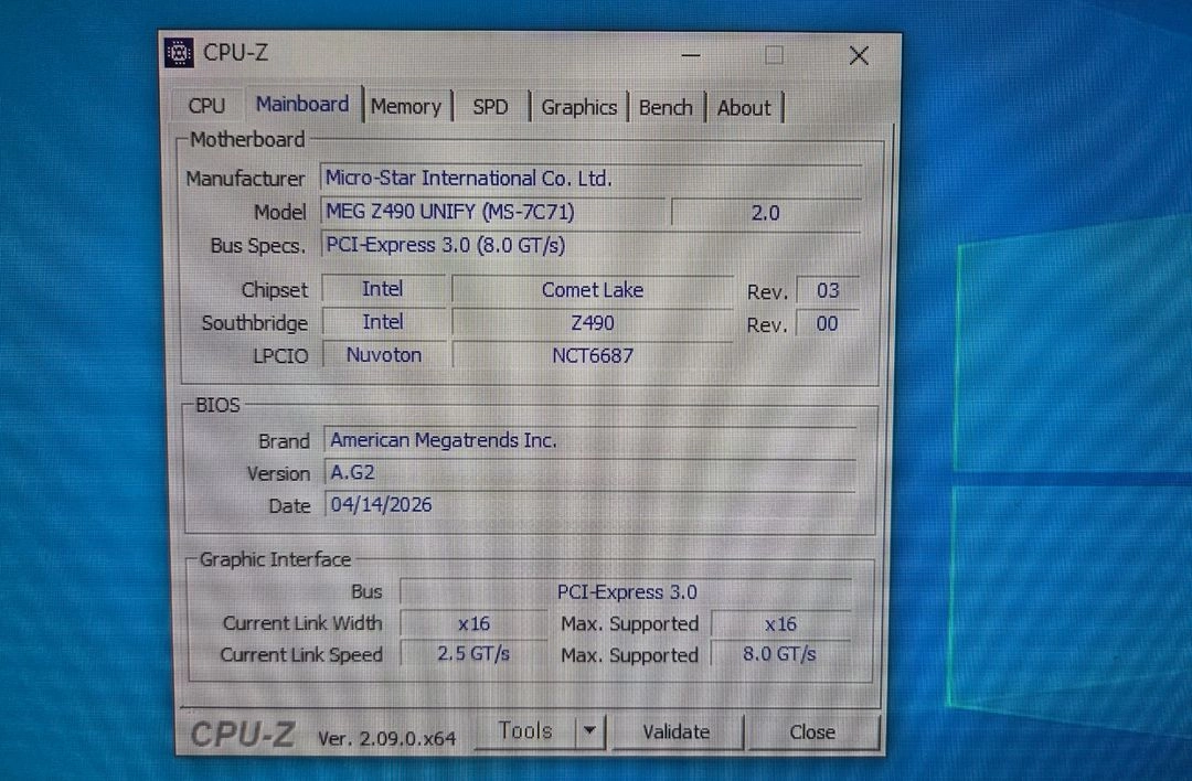 (인텔 1200소켓) MSI Z490 유니파이 이미지