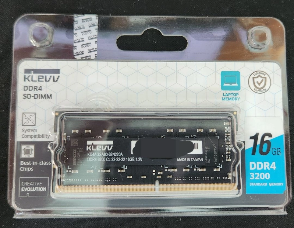 KLEVV DDR4 16G SO-DIMM 이미지