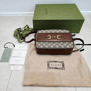 [정품/풀구성] 구찌 GUCCI 홀스빗 1955 스몰 숄더백 베이지 GG 수프림 이미지