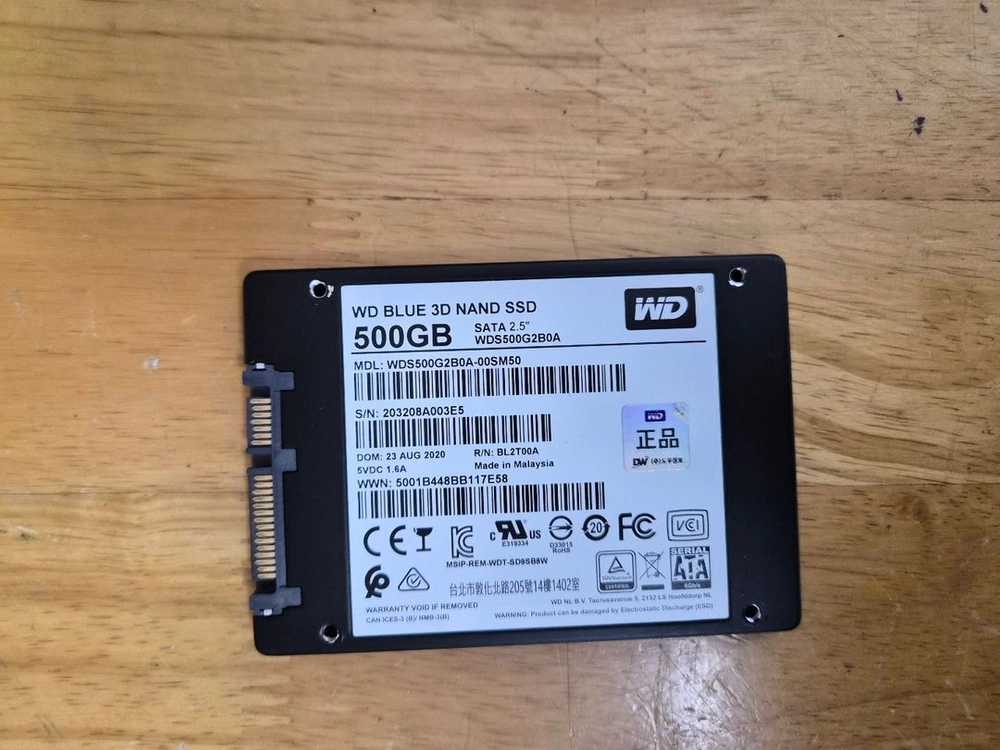 WD Blue 3D NAND 500GB SATA SSD 판매 이미지