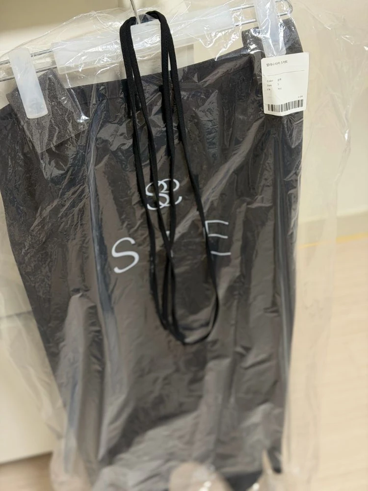 Sie 시에 알리나 타이 스커트 블랙 S 맥시 이미지
