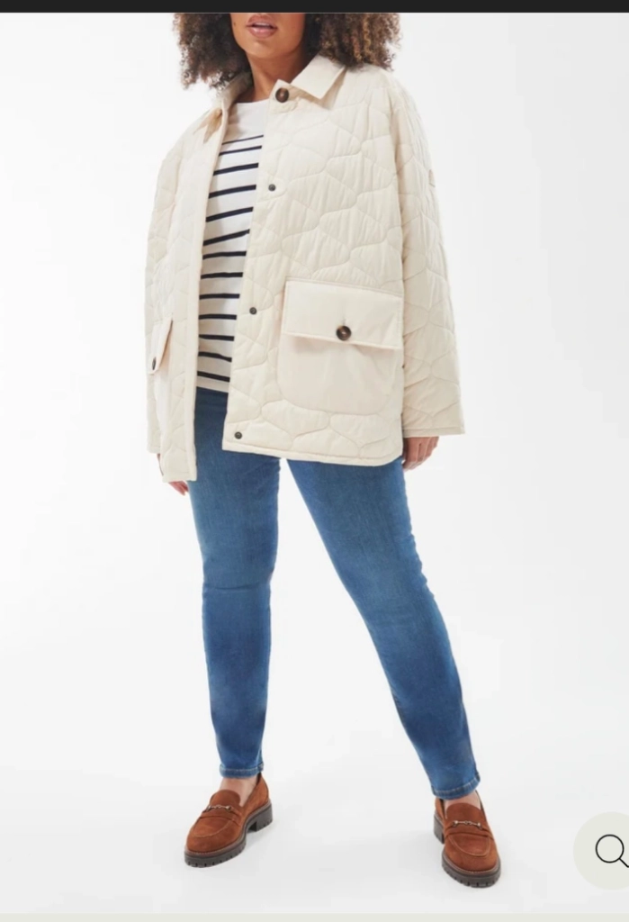 바버 BARBOUR 레일라니 퀼팅 자켓 아이보리 UK10 이미지