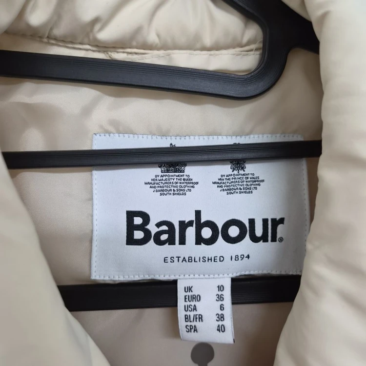 바버 BARBOUR 레일라니 퀼팅 자켓 아이보리 UK10 이미지