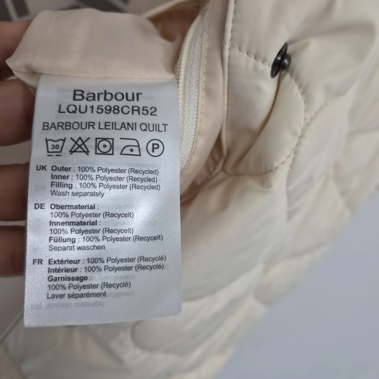 바버 BARBOUR 레일라니 퀼팅 자켓 아이보리 UK10 이미지