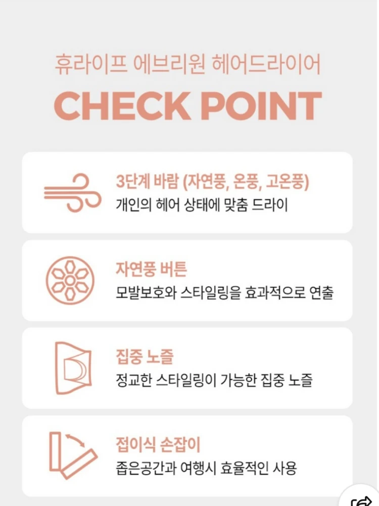 새제품 휴라이프 드라이기 이미지