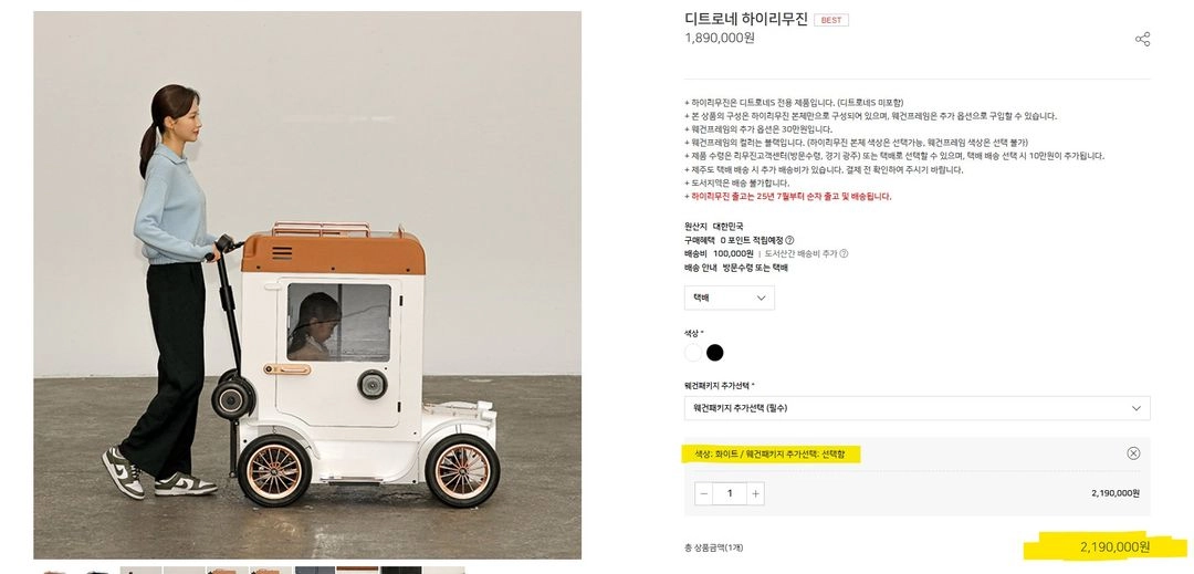 디트로네 하이리무진 화이트,블랙 이미지