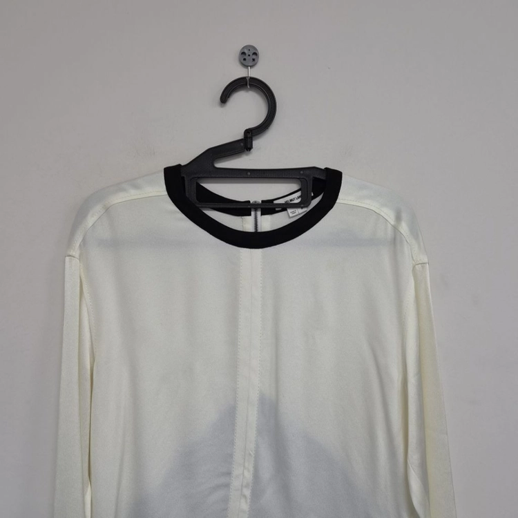 헬무트랭 HELMUT LANG 블랙앤화이트 배색 블라우스 S 국내정품 이미지