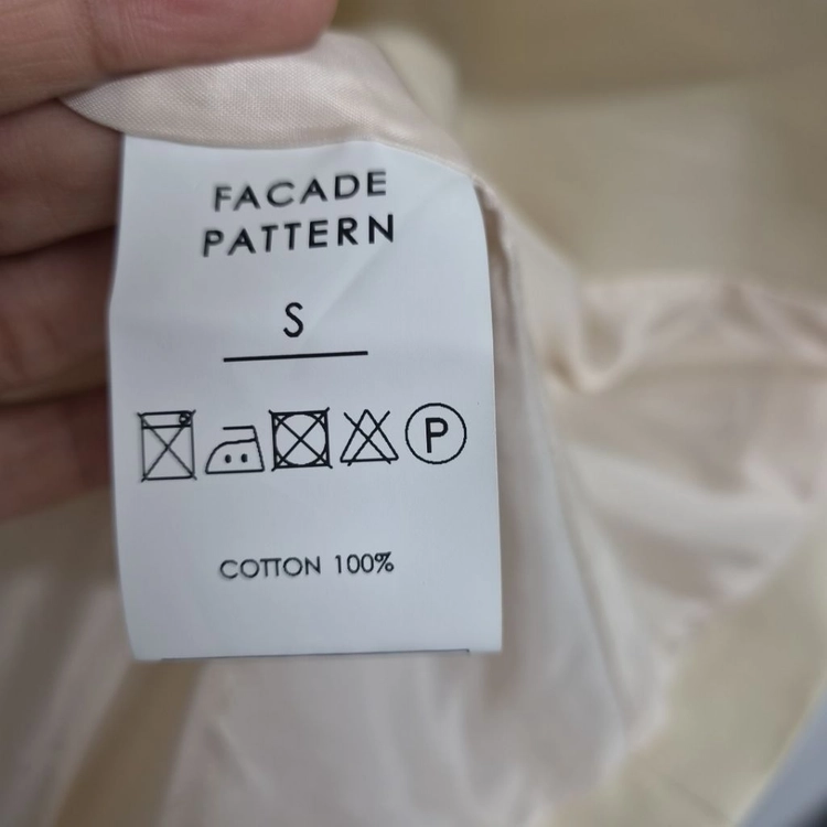 파사드패턴 FACADE PATTERN 코튼100 크림 숏자켓 S 이미지