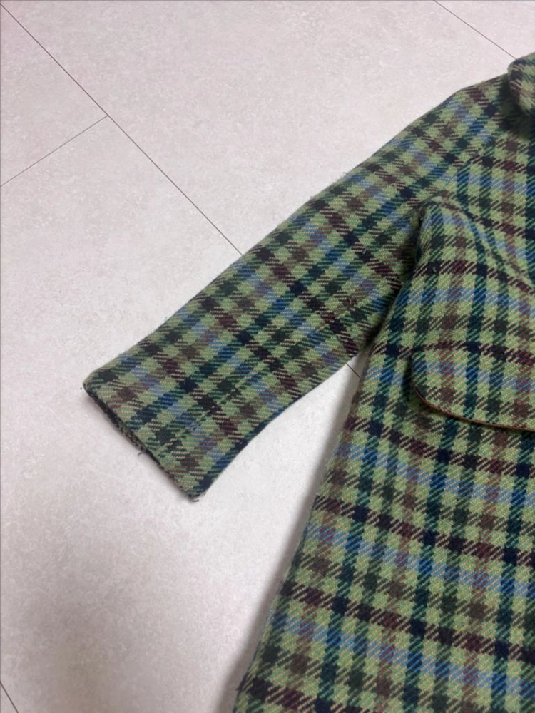 카라멜런던 그린 체크 코트 6 이미지