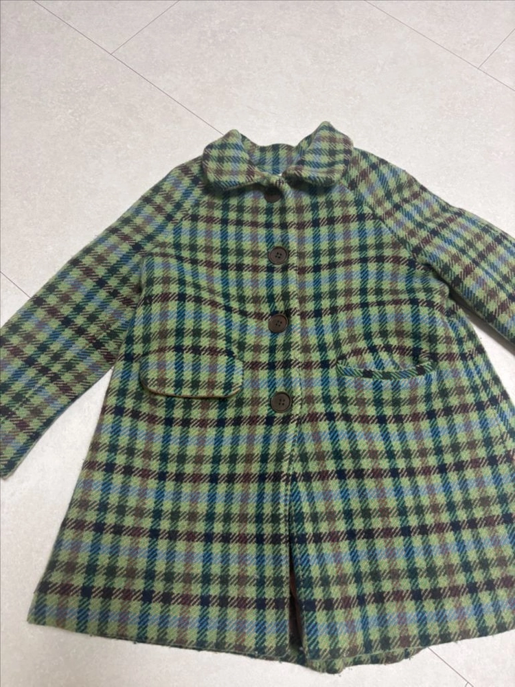 카라멜런던 그린 체크 코트 6 이미지