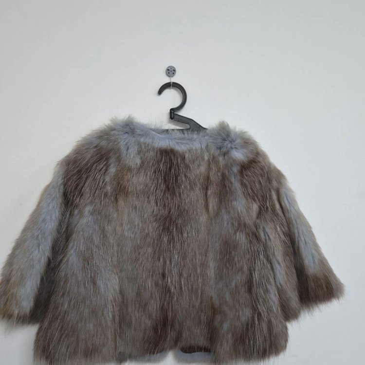 DS FURS 디에스퍼스 폭스퍼 100% 리얼퍼 자켓 블루그레이 55~66 이미지