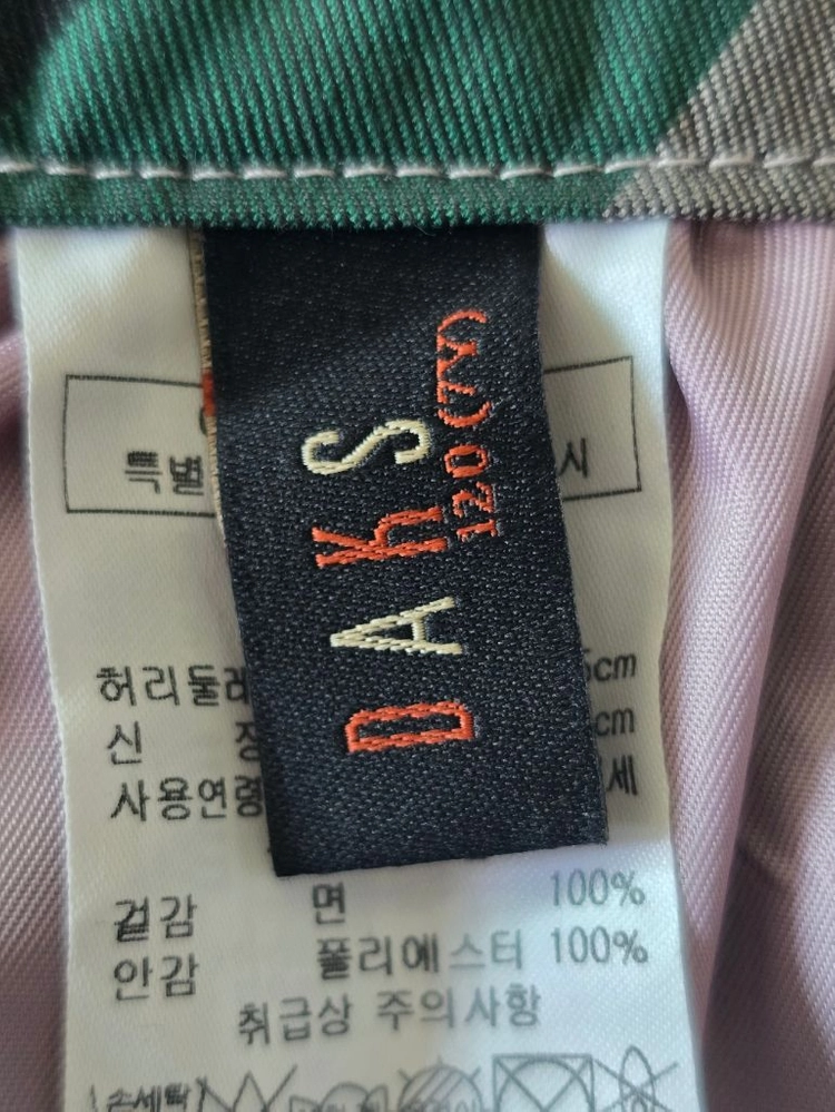 닥스키즈 체크 플레어 스커트 120사이즈 이미지