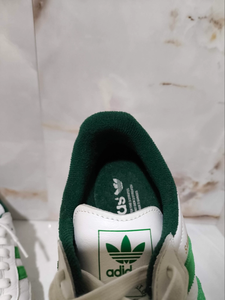 250mm 아디다스 삼바 OG 화이트 그린 스니커즈 이미지