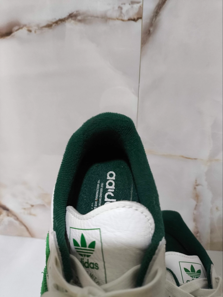 250mm 아디다스 삼바 OG 화이트 그린 스니커즈 이미지