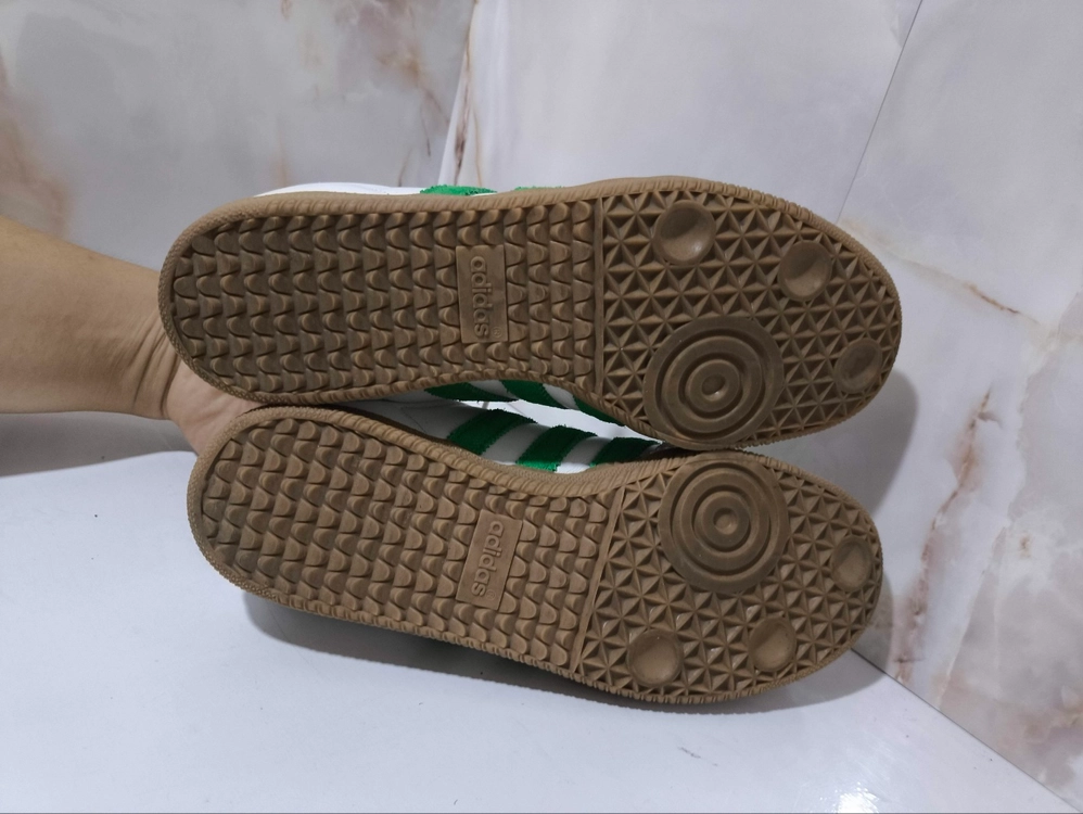 250mm 아디다스 삼바 OG 화이트 그린 스니커즈 이미지