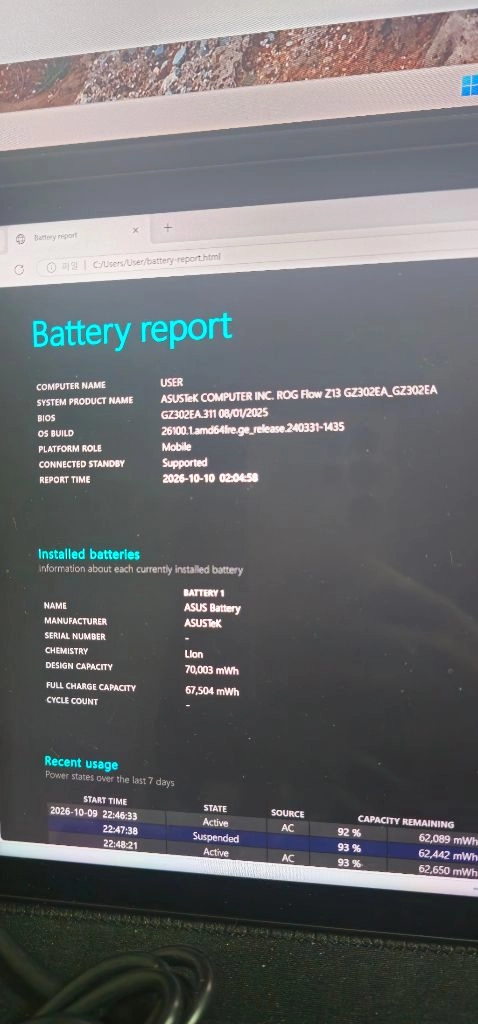 ASUS Z13 (2025) 64g 1tb 팝니다. 이미지