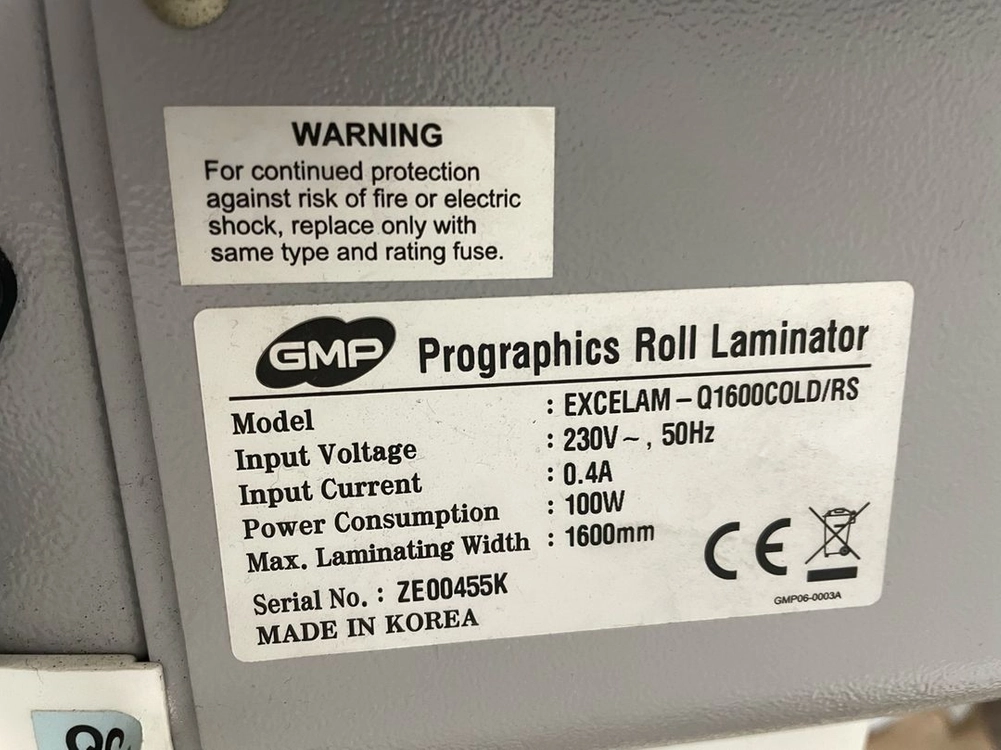 롤 라미네이터 GMP Prographics 롤 라미네이터 EXCELAM-Q1600 이미지
