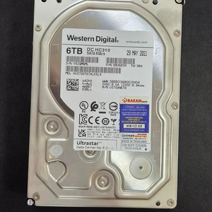 [가격인하] WD ULTRASTAR DC HC310 6TB SATA 6Gb 7200RPM 웨스턴디지털 하드디스크 이미지