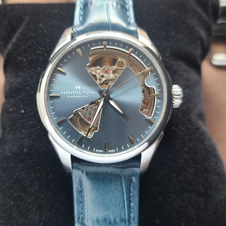 해밀턴 재즈마스터 오픈하트 신형 아이스블루 36mm - 안심되는 중고거래