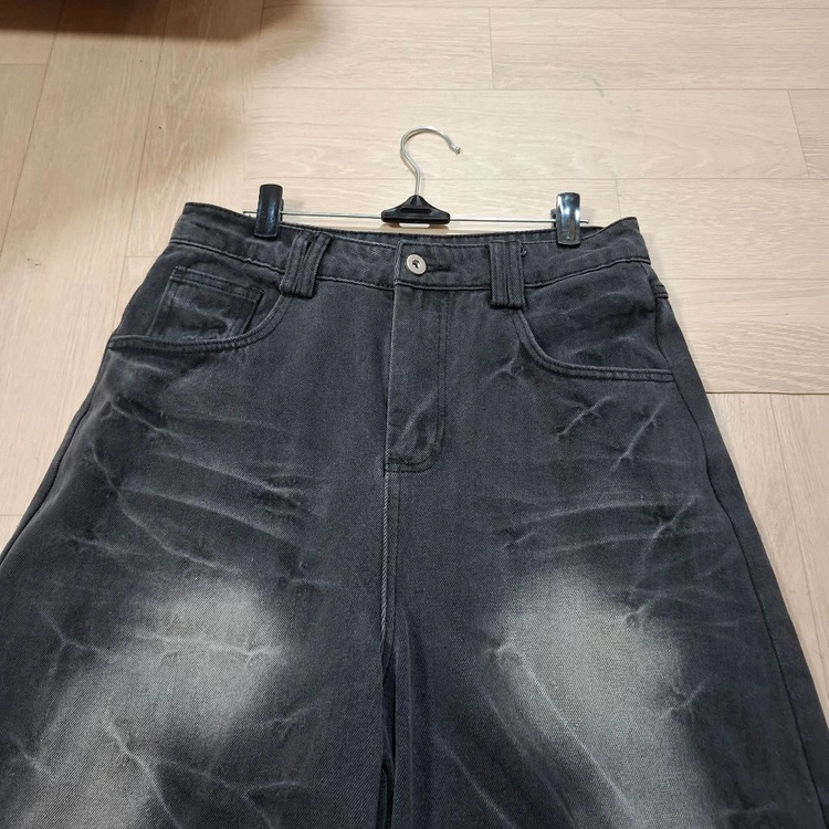 OREETA 와이드블랙 데님진스 이미지