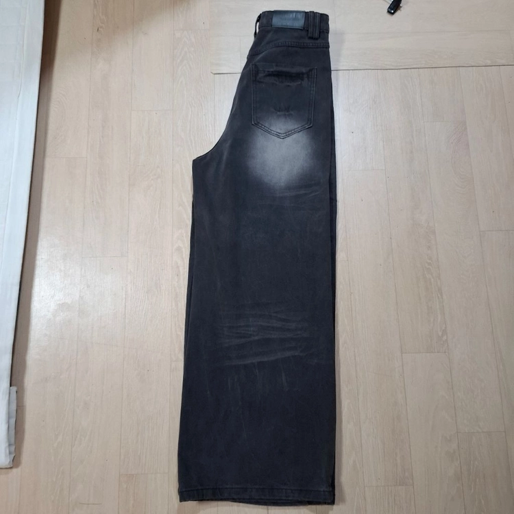 OREETA 와이드블랙 데님진스 이미지