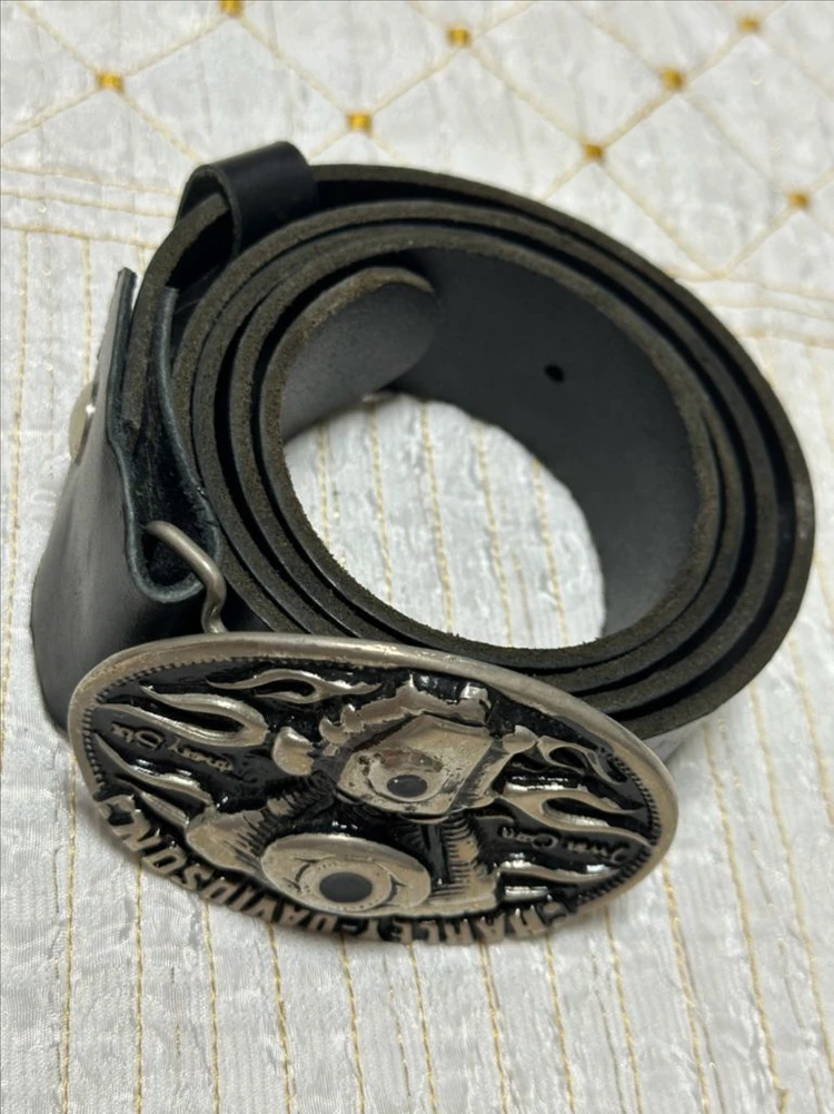 HarleyDavidson 할리데이비슨 오토바이 빅 버클 소가죽 벨트 이미지