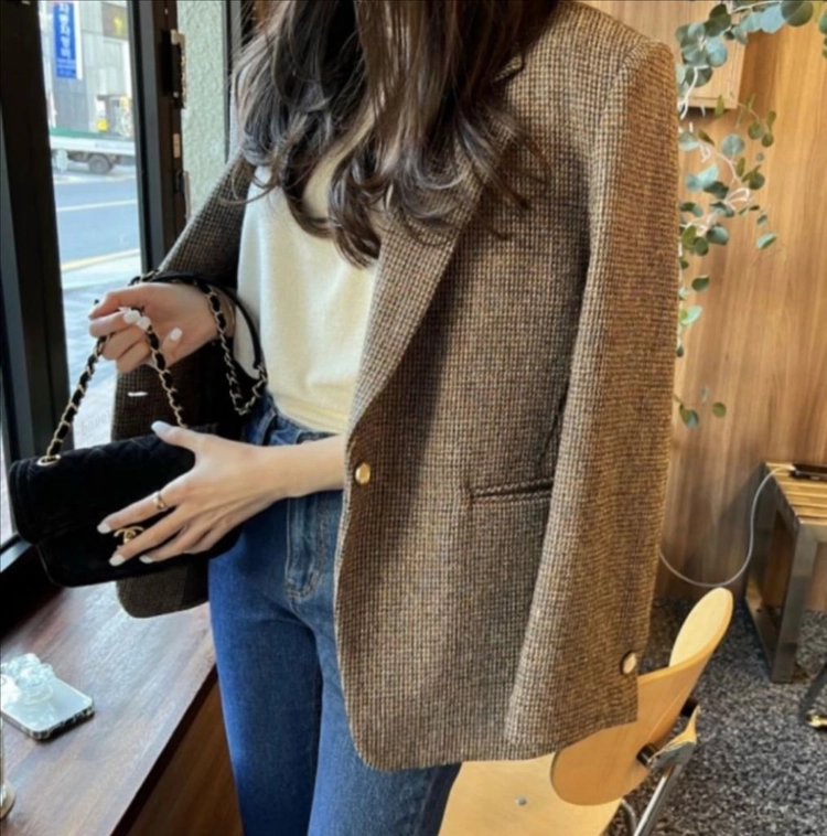 영국정식수입원단 정품 살롱드 해리스 트위드 자켓 m 러브미우 시에 오르 미닛뮤트 타낫 모노하 리본빛 이미지