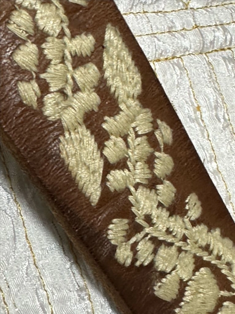 RUJEANS 빈티지 자수 소가죽 벨트 이미지