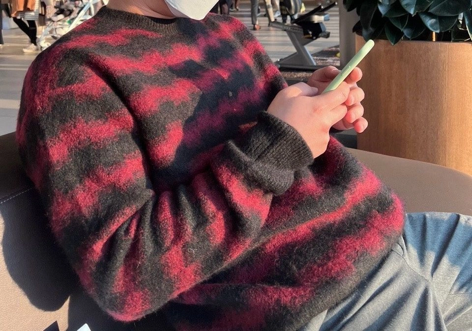 자라 스트라이프 자가드 스웨터 L 이미지