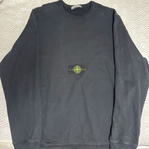 [2XL]25FW 스톤아일랜드 블랙 크루넥 맨투맨 이미지
