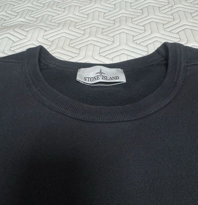 [2XL]25FW 스톤아일랜드 블랙 크루넥 맨투맨 이미지