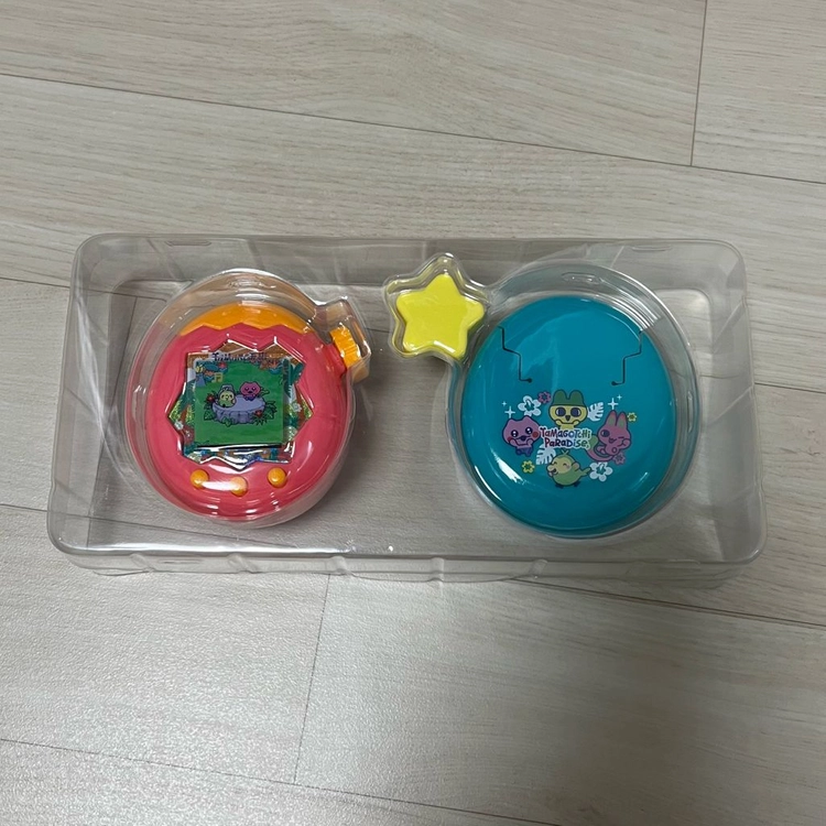 (일괄세트)반다이 정품 다마고치 파라다이스 오렌지 트로픽스 트로피컬 프리미엄 + 넥 스트랩 이미지