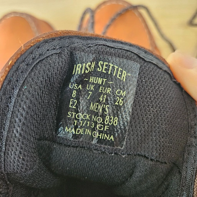 아이리쉬 세터 7인치 윙슈터 방수 부츠 842, US7.5D(255) 이미지