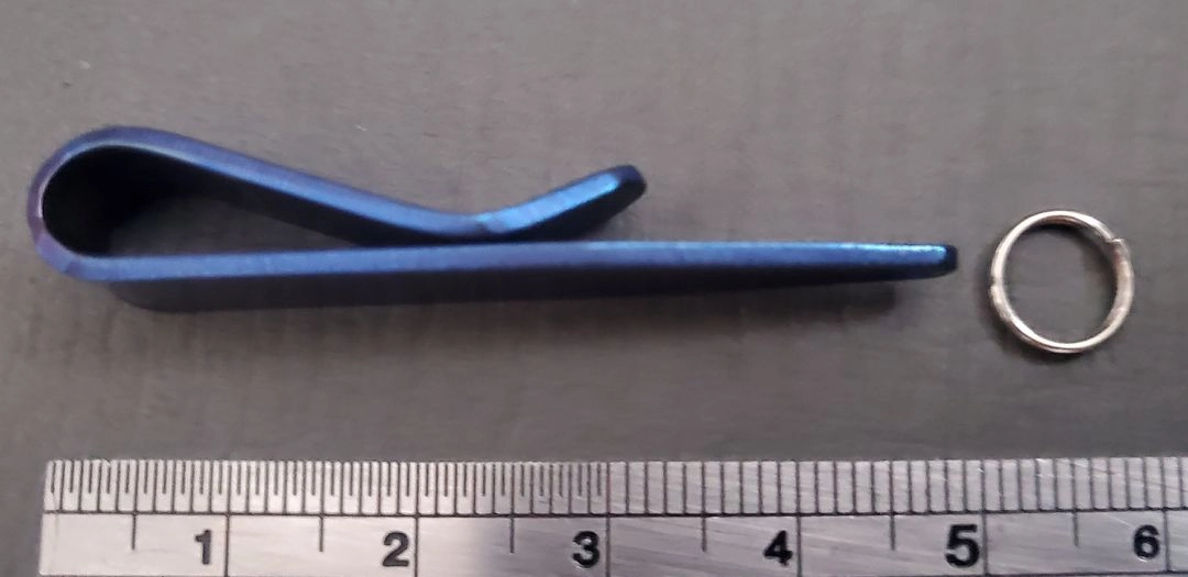[blue 칼러] 티타늄 edc 포켓 서스펜션 클립Titanium pocket suspension clip 이미지