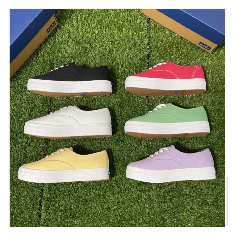 케즈 Keds 트리플 캔버스 (블랙, 레드) 이미지