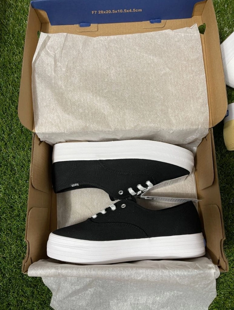 케즈 Keds 트리플 캔버스 (블랙, 레드) 이미지
