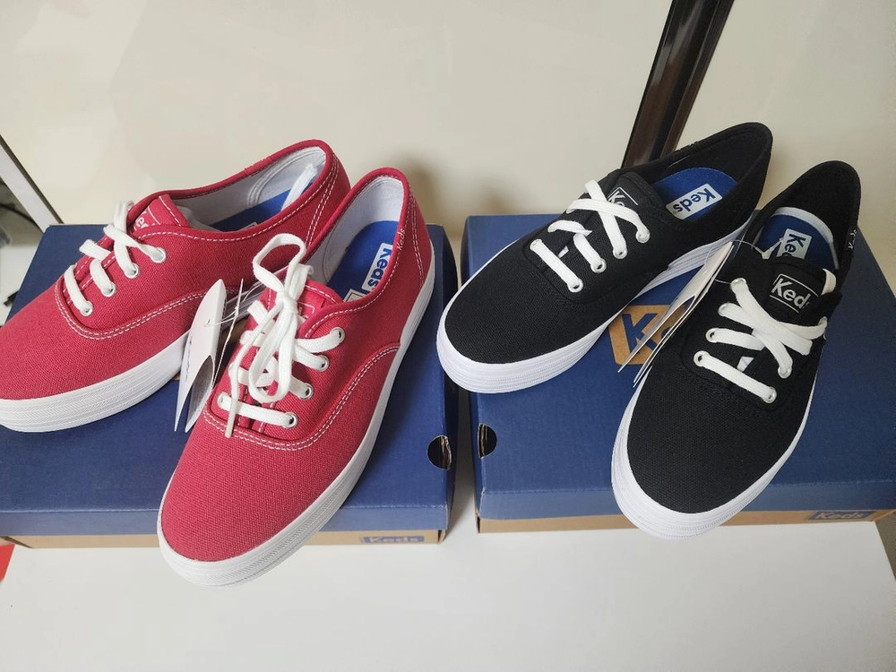 케즈 Keds 트리플 캔버스 (블랙, 레드) 이미지