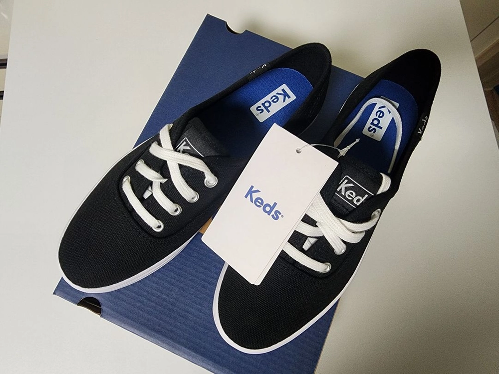 케즈 Keds 트리플 캔버스 (블랙, 레드) 이미지