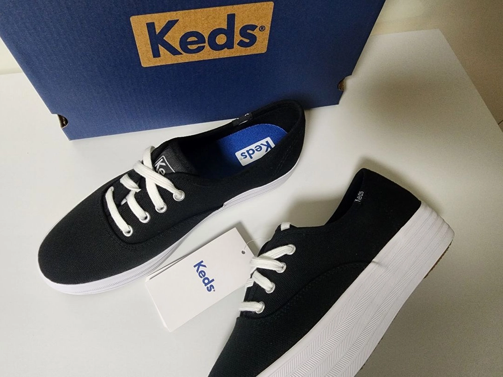 케즈 Keds 트리플 캔버스 (블랙, 레드) 이미지