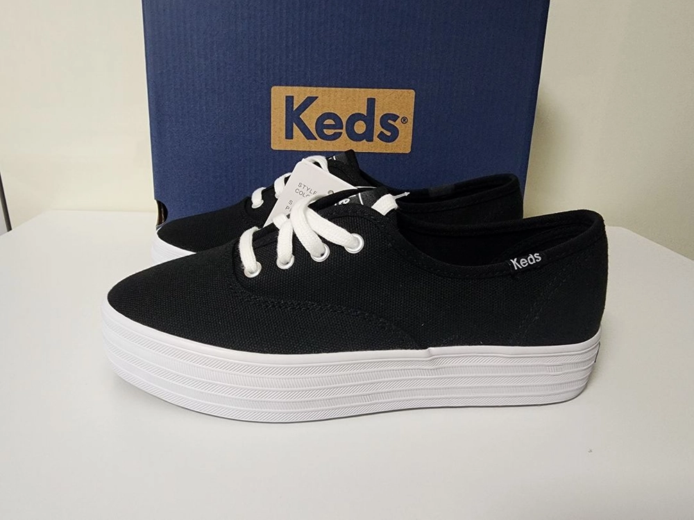 케즈 Keds 트리플 캔버스 (블랙, 레드) 이미지