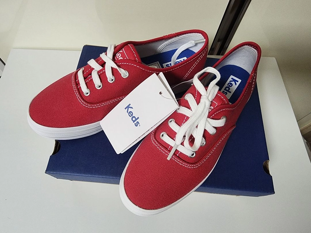 케즈 Keds 트리플 캔버스 (블랙, 레드) 이미지