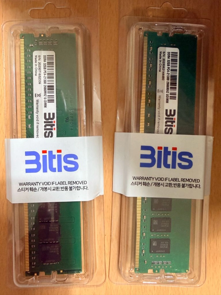 Bitis DDR4-21300 32GB 데스크탑 램 2개 이미지