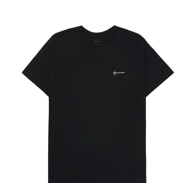 [L] 피스마이너스원 x 마마 피스마마원 반팔 티셔츠 블랙 정품 미개봉 새상품 이미지
