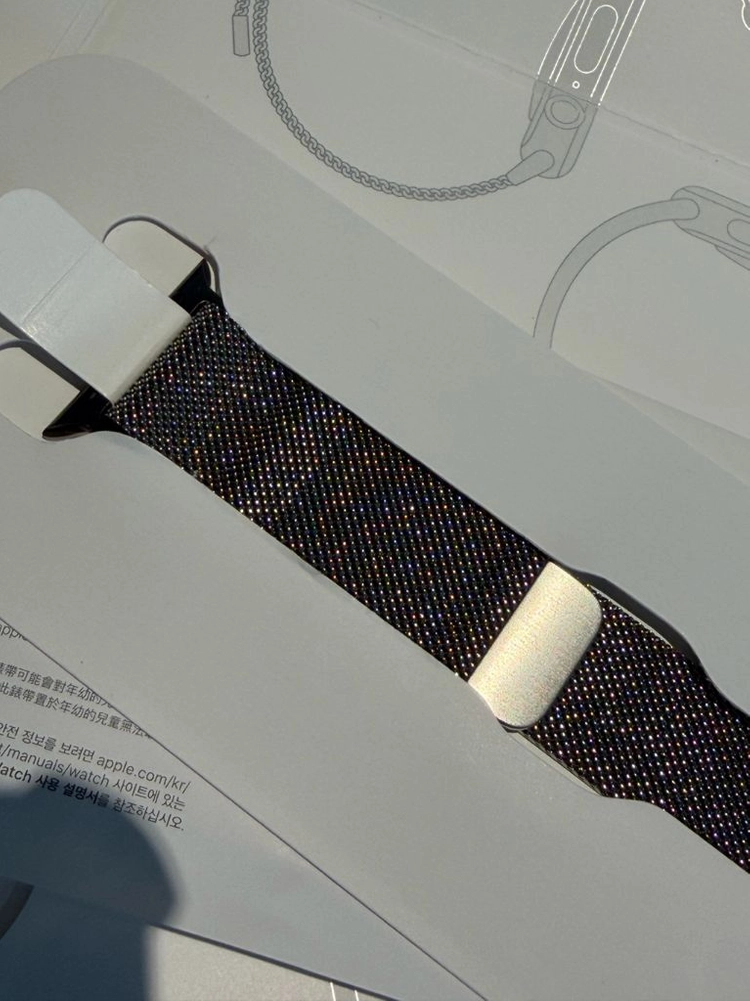 애플워치11 42mm 네추럴 티타늄 밀레니즈루프 새상품 팝니다. 이미지