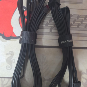 aone 시그니쳐 파워 케이블 12v ㄱ자 , pci케이블 파워케이블 12v 이미지