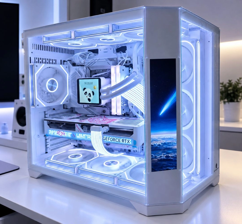 라이젠7 9800X3D RTX5070TI 화이트 신품PC 이미지