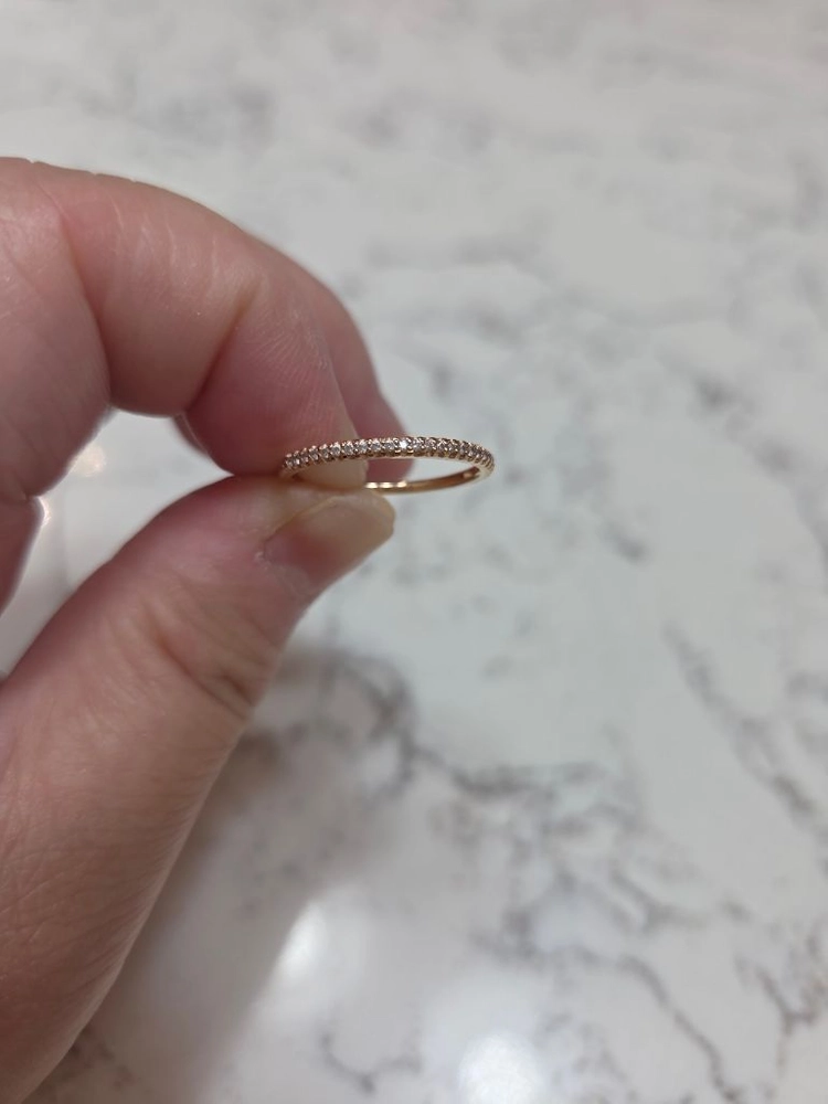 18K 화이트 큐빅 반지 이미지