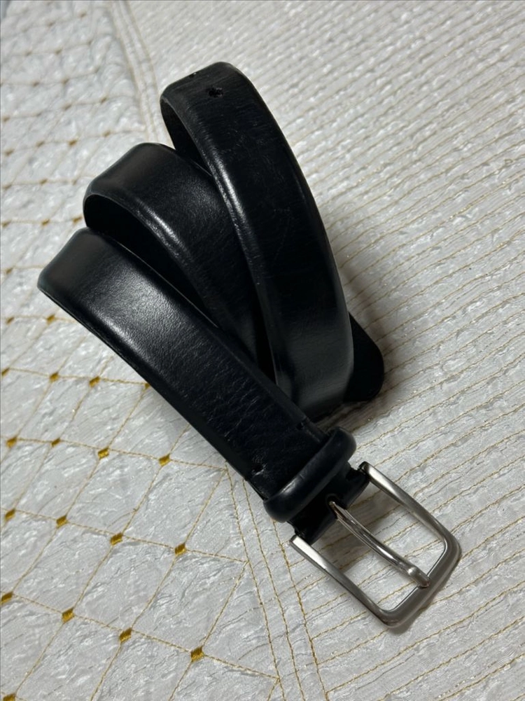 빈티지 블랙 피겨 퀼팅 버클 벨트, 빈티지(vintage) 스타일 이미지