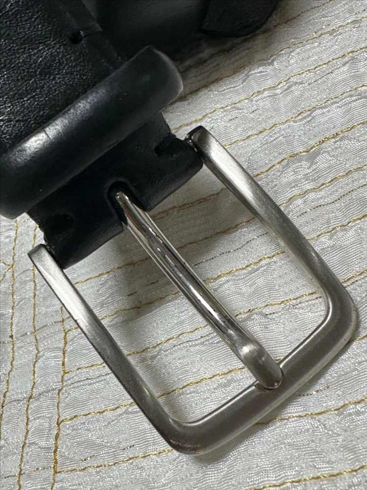 빈티지 블랙 피겨 퀼팅 버클 벨트, 빈티지(vintage) 스타일 이미지